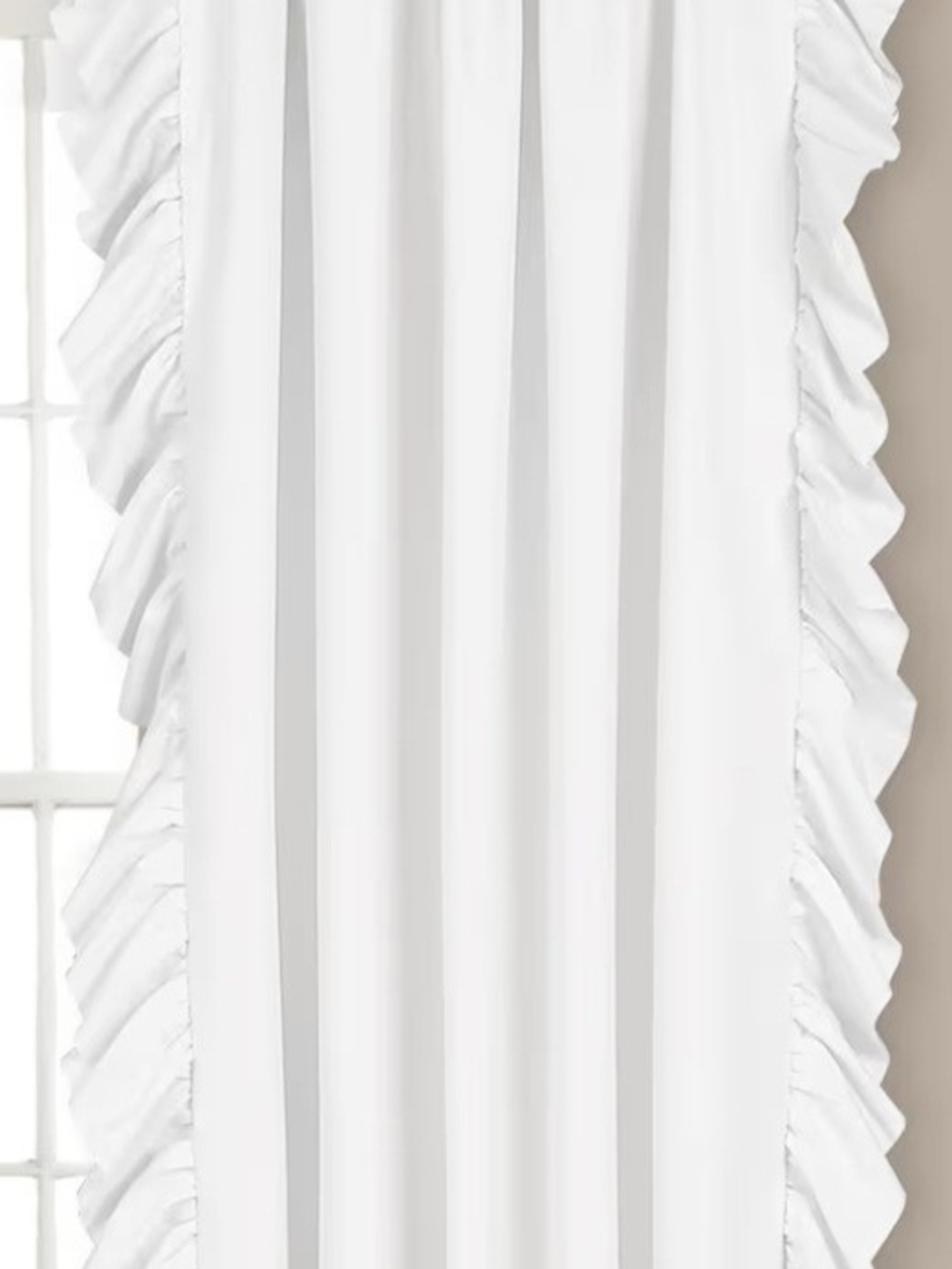 Lush Decor Reyna Ruffle Window Curtain Set, Pair, 54" W x 84" L - 3 Pairs avail. - Picture 7 of 7